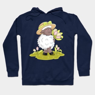 Kawaii Sheep Brings Beautiful Tulips Hoodie